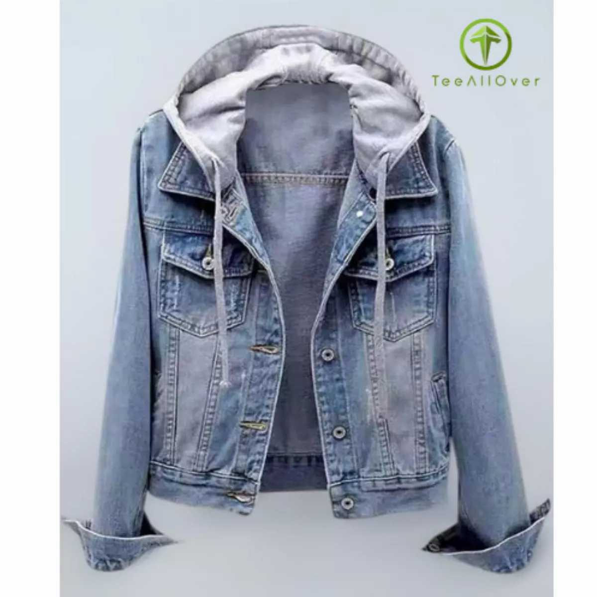 2D hooded denim jacket – HDNJ – TeeAllover – POD Pro